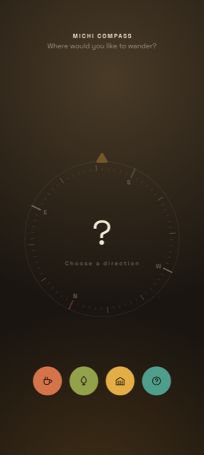 Choosing a category in Michi — the mood orbit